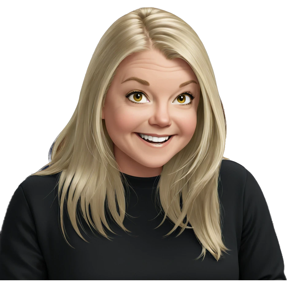 smiling girl with long blonde hair emoji