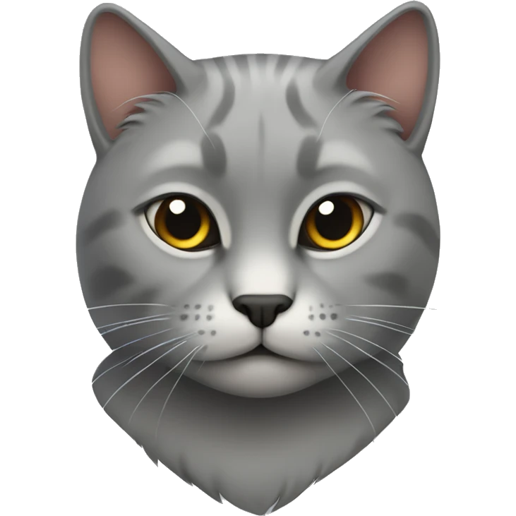 Gato gris cabreado emoji