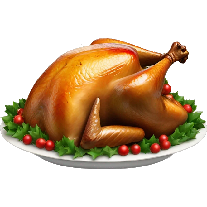 Christmas turkey dish emoji