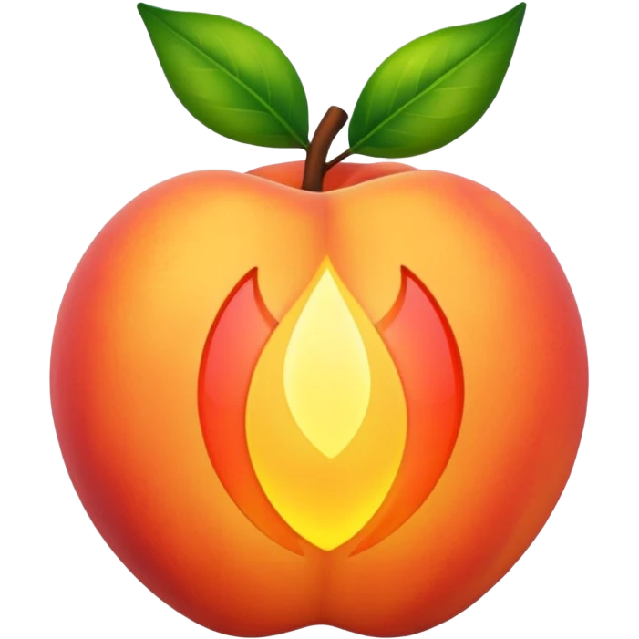 fire peach emoji