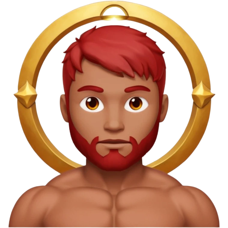 Red man with angel  ring above head  emoji