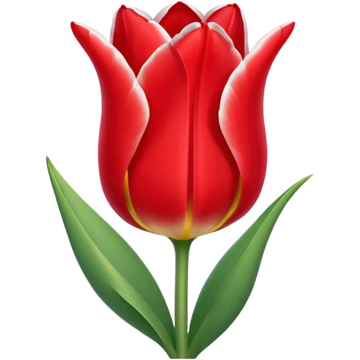 tulipa com bordas brancas emoji