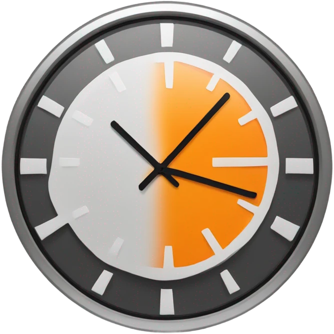 time orange emoji