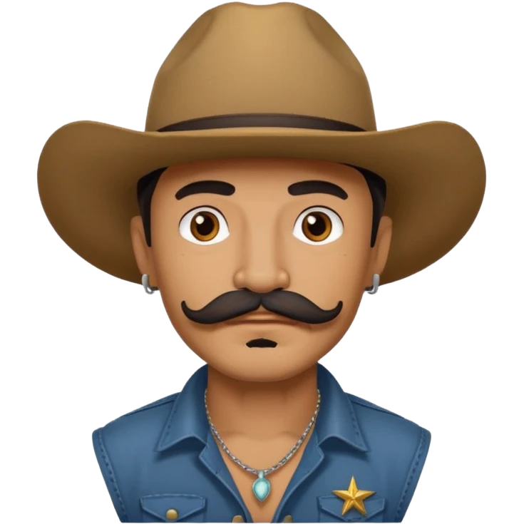 mustached cowboys with tattoos  emoji