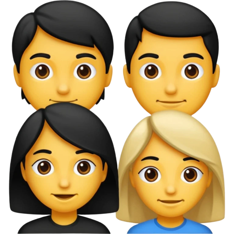 Siyah dümdüz saçlı makyajı soft ve ruju kiko  olan bir kız emoji