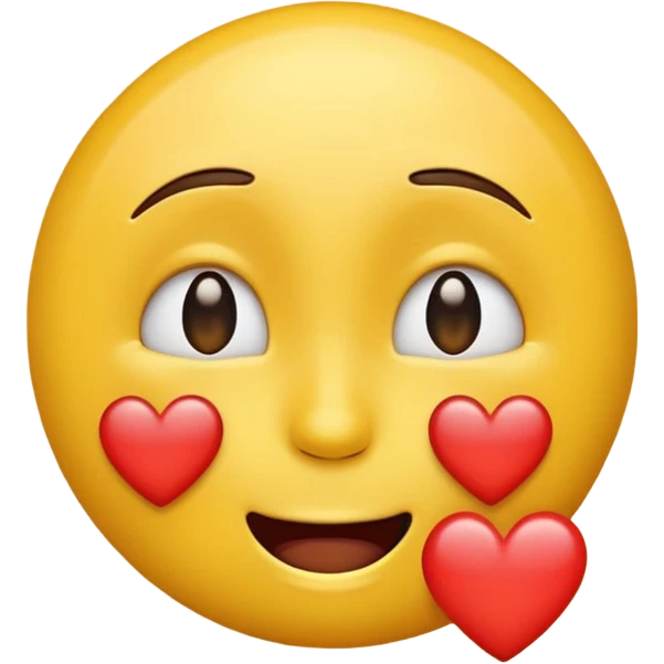 An emoji crying with heart eyes emoji