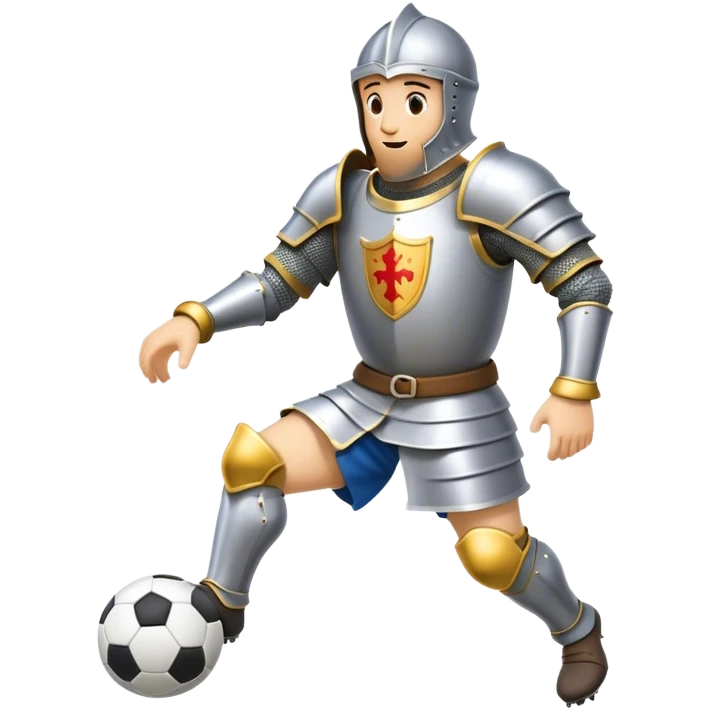 knight playing soccer emoji