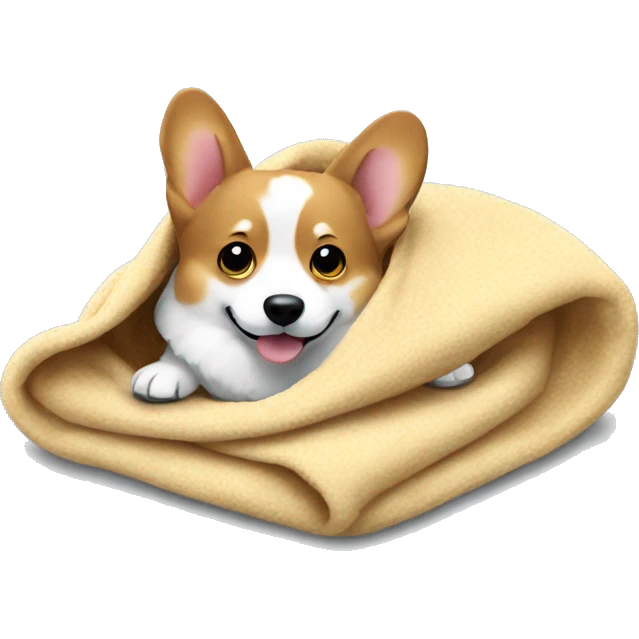 corgi in a blanket emoji