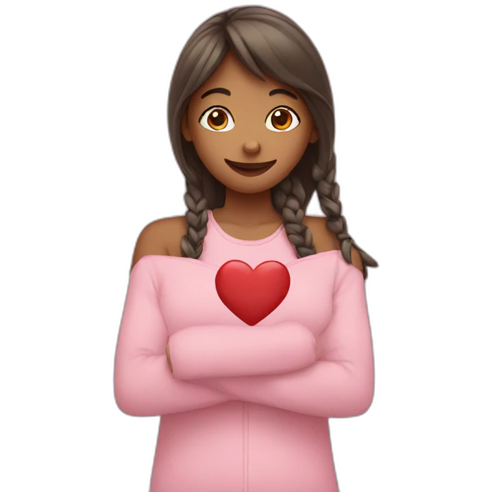 girls making heart emoji