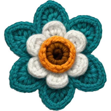 Crochet flower emoji