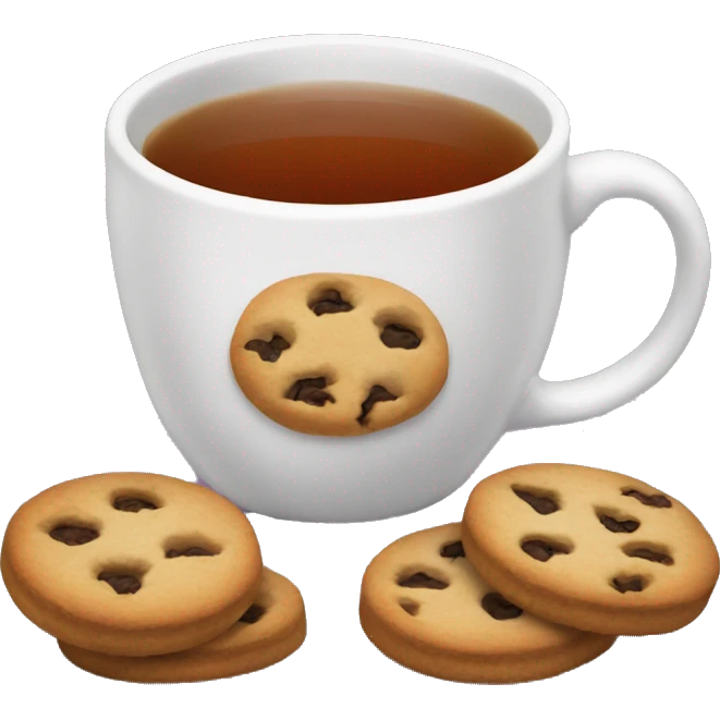 Tea with cookies  emoji
