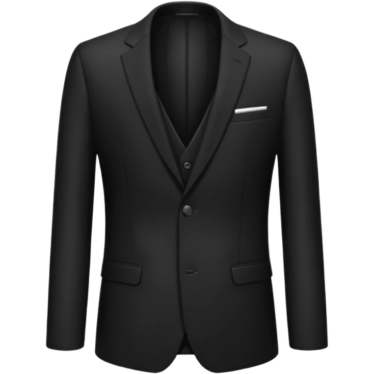 chaqueta de traje negra de lana emoji