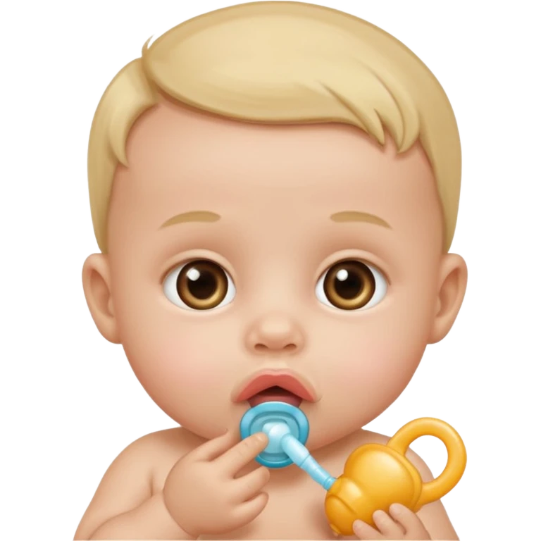 baby with pacifier in mouth emoji