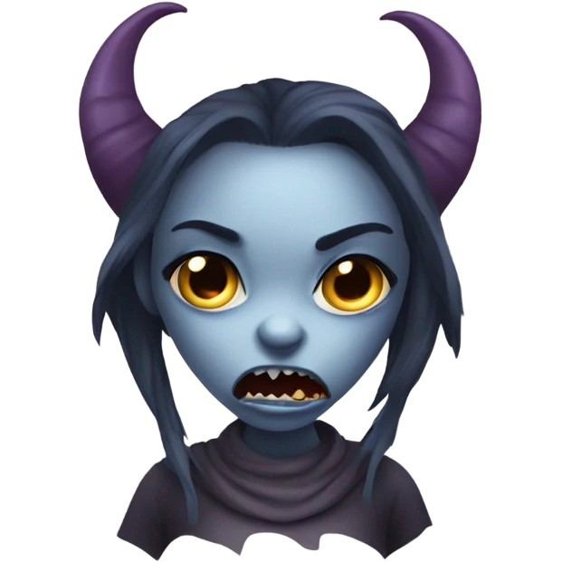 Scary demon girl emoji