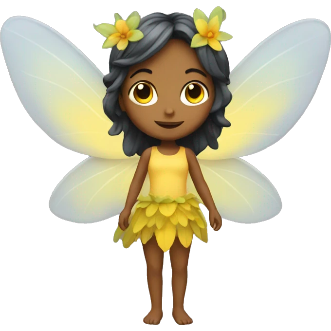 fairy with yellow wings  emoji