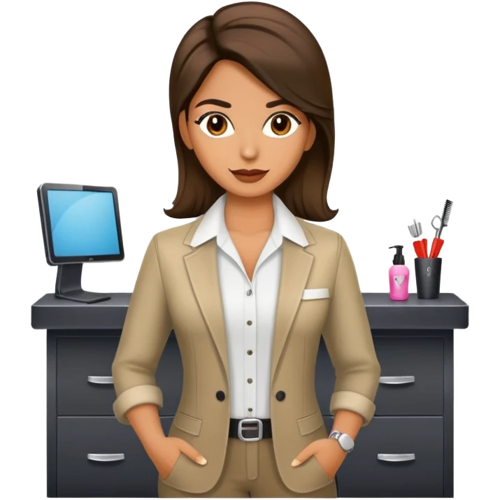 Hair salon manager Hispanic emoji