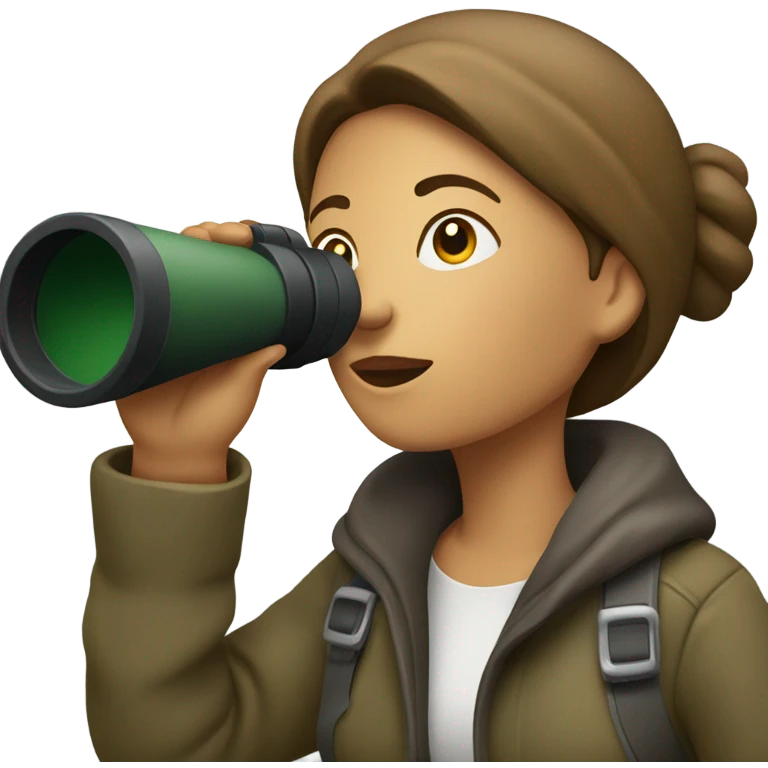 Woman looking in binoculars  emoji