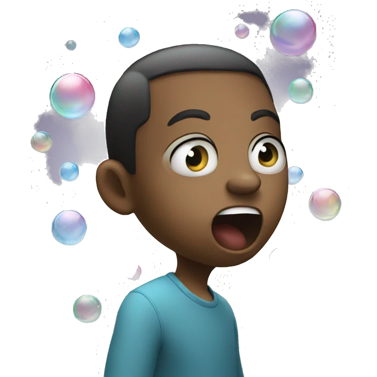 Blowing bubbles emoji