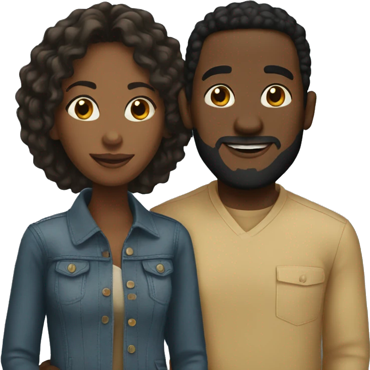 Black couple  emoji