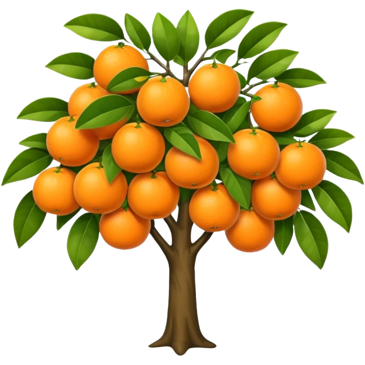 Arbre à orange emoji