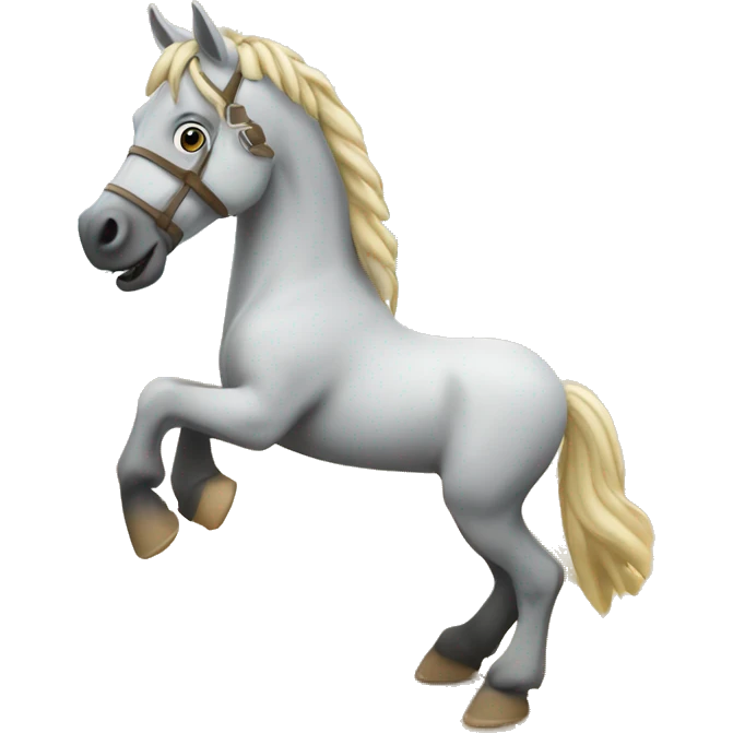 Un cheval allemand qui va à la plage emoji