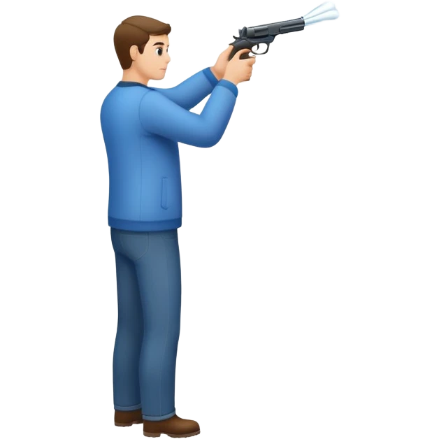 Мужик стреляет спермой из своего члена  emoji