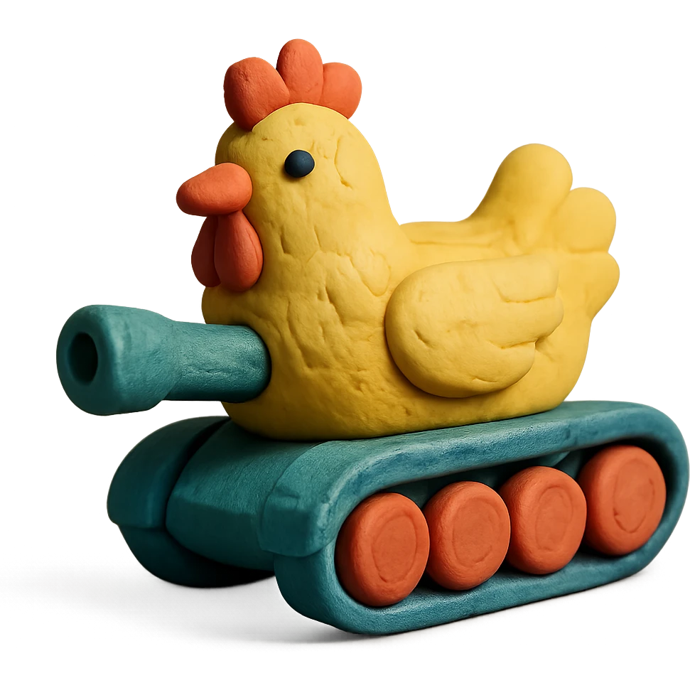tank shaped like a chicken emoji
