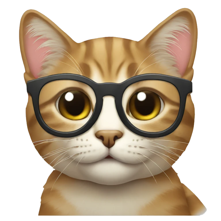 Gato con lentes emoji