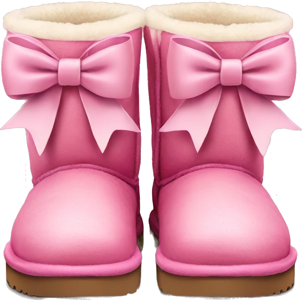 Pink Ugg’s with bows emoji