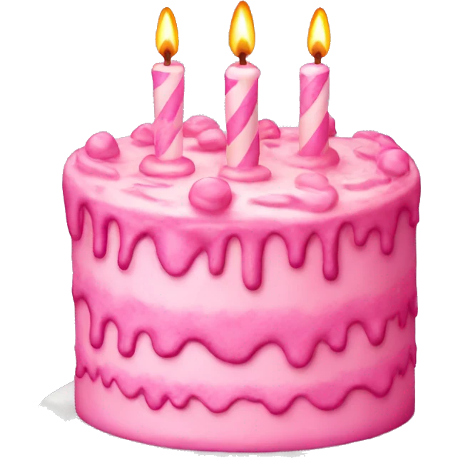 pink birthday cake emoji