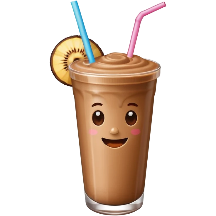 Coco smoothie in a coco emoji