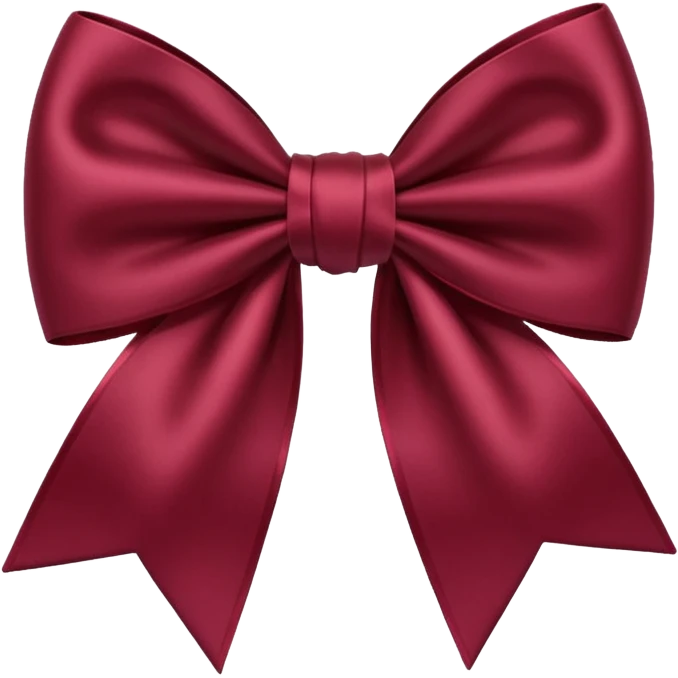 Maroon bow emoji