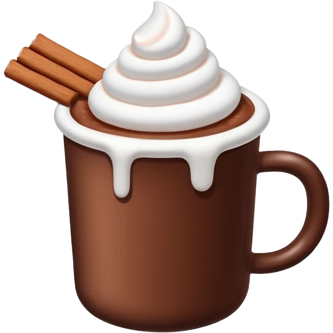 A cute Christ hot chocolate with marshmallows emoji  emoji