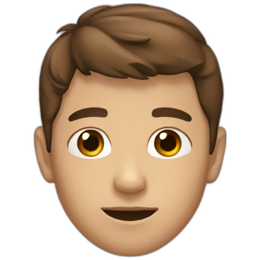 A 19 years old kid with cut brown hair emoji