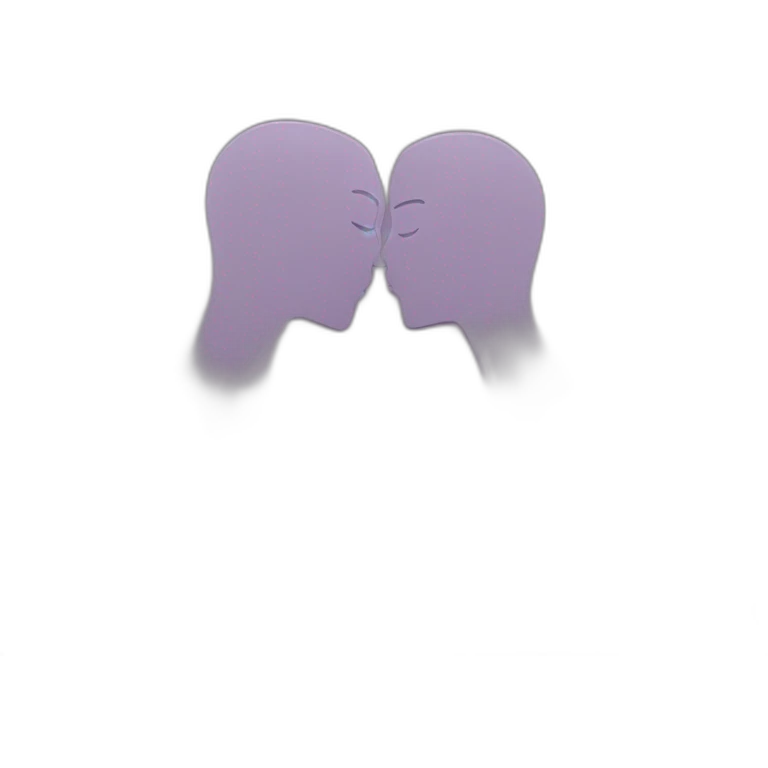 Two people kissing each other.   emoji