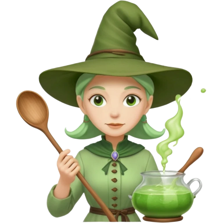 green witch cooking potion emoji