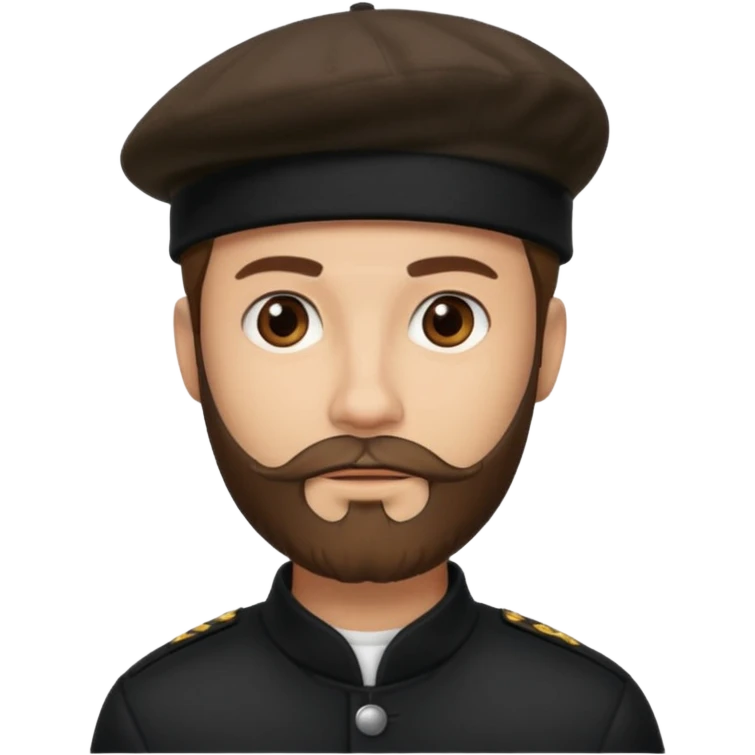 Man with Dark Beret – Brown beard, black beanie.






 emoji