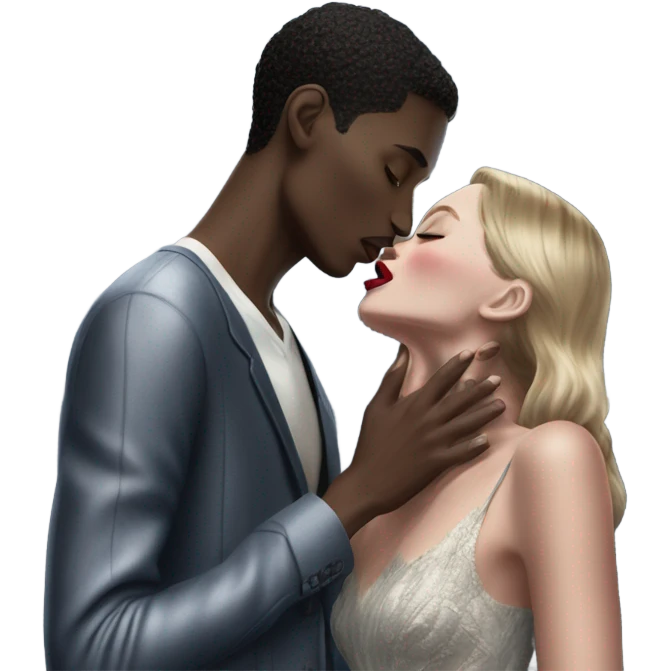 Hyper Realistic beautiful dior model kissing a handsome male model in the moonlight  emoji