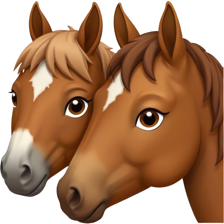 Horses cuddling emoji