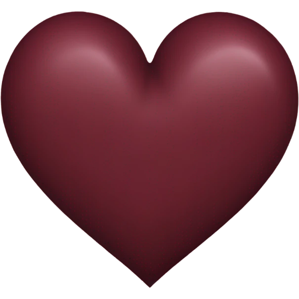 Burgundy heart emoji