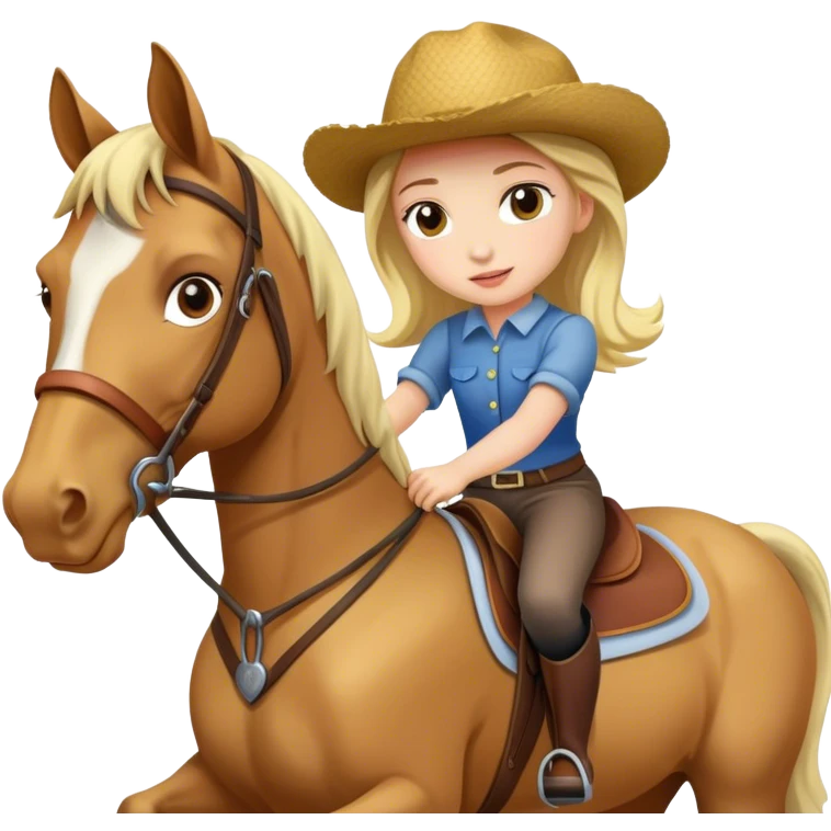 Girl riding horse emoji