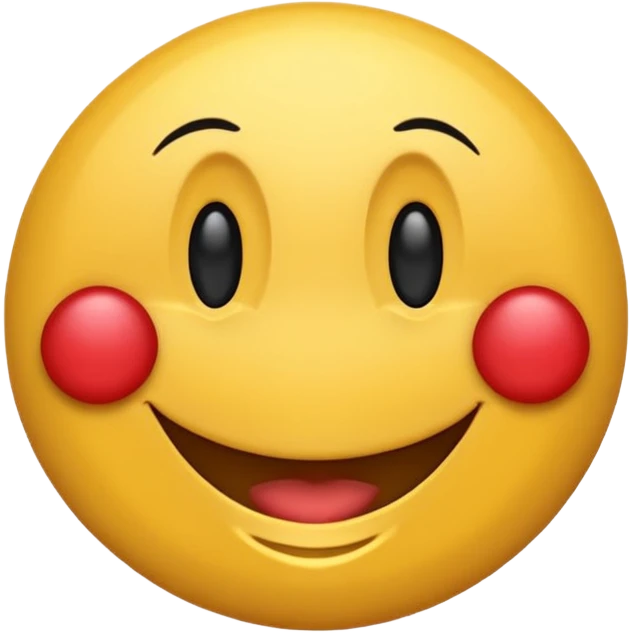 Smiley rond  qui rougis  parce qu’il est timide sans sourire  emoji