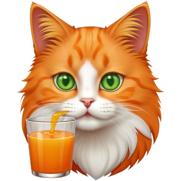 قطه تشرب العصير  emoji