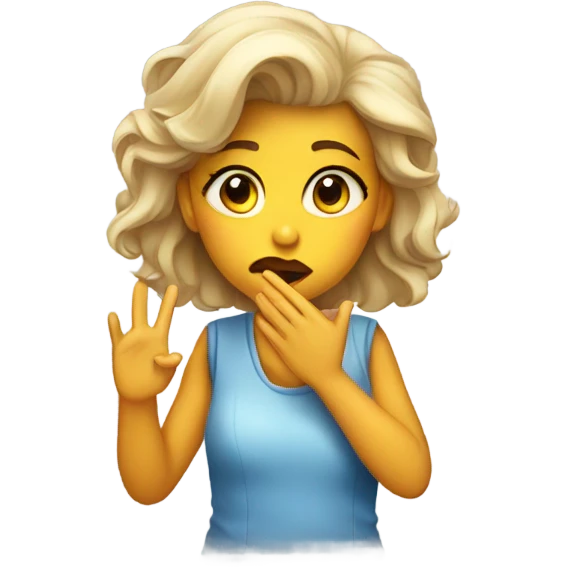Girl blowing kiss emoji