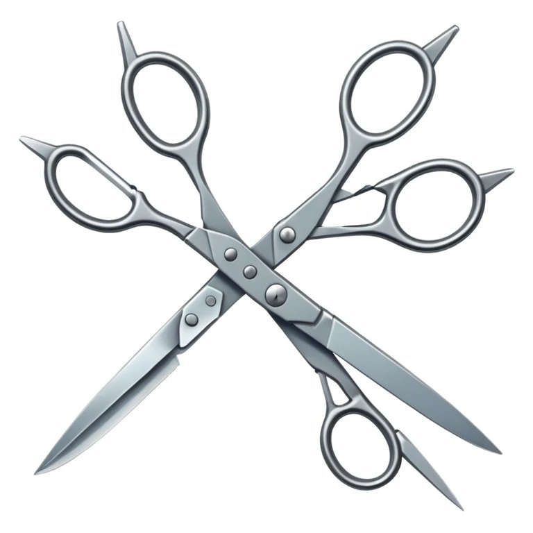 Two scissors facing each other emoji