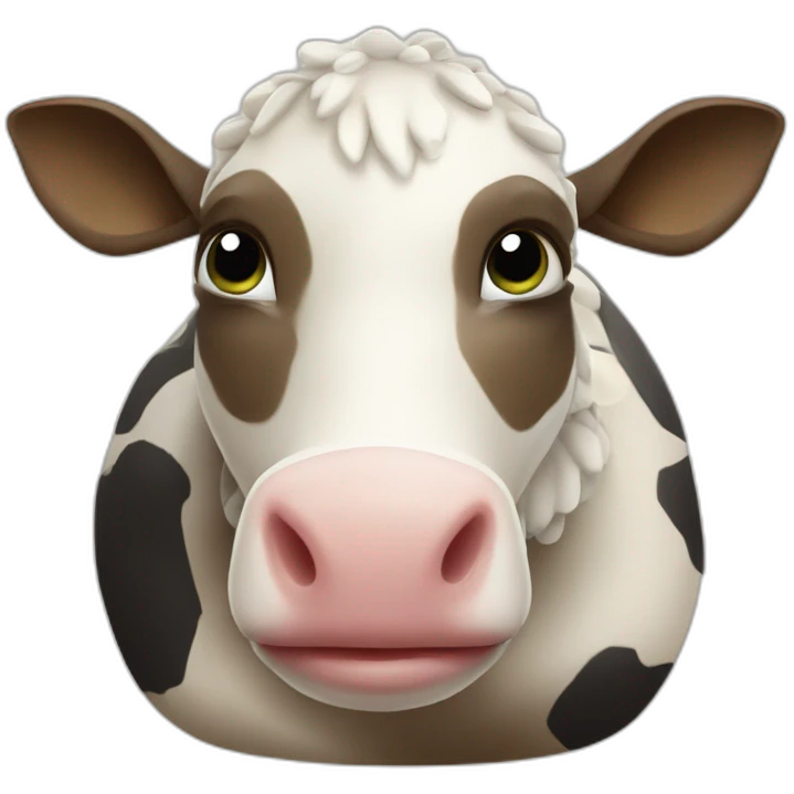 Une vache sur une tortue emoji
