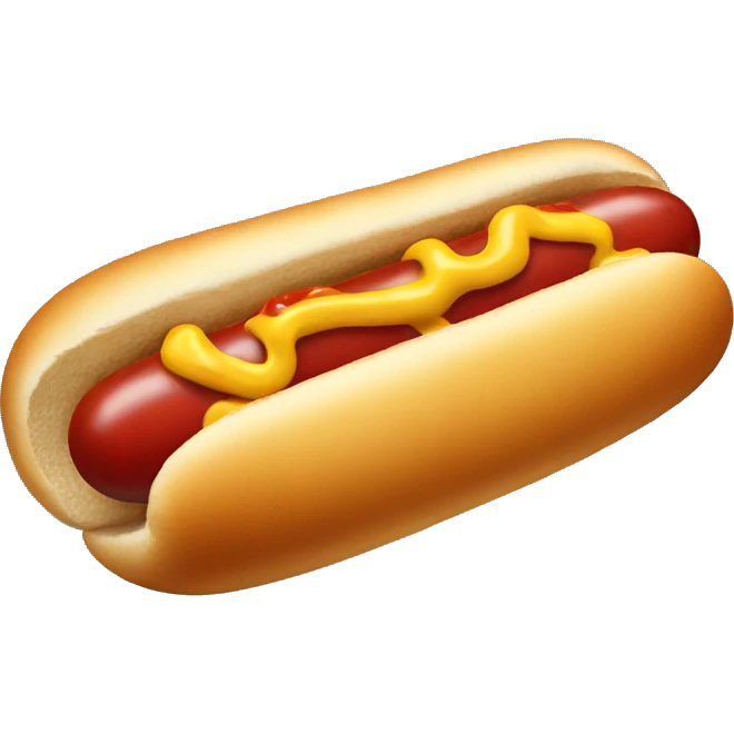 hotdog with ketchup and mustard emoji
