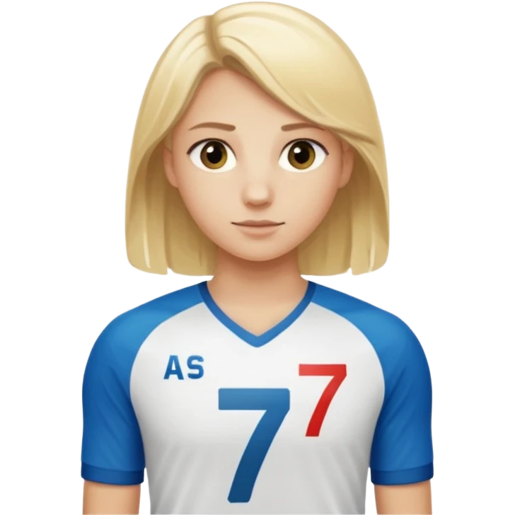 blonde Number 7 Printed Athlete emoji