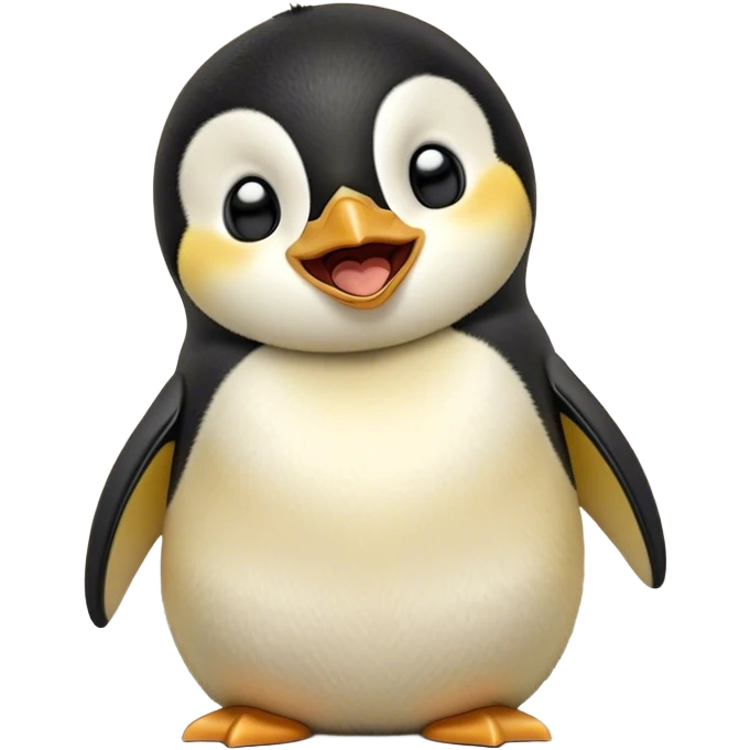Cinematic Cute Yawning Emperor Penguin Portrait Emoji, Head tilted slightly with a dramatic, wide-open yawn, showcasing smooth, downy feathers with a striking contrast and sleepy, half-closed eyes, Simplified yet irresistibly adorable features, highly detailed, glowing with a soft, cozy polar glow, high shine, relaxed yet expressive, stylized with a touch of whimsical charm, soft glowing outline, capturing the essence of a drowsy yet affectionate arctic guardian that seems ready to stretch out and nap! emoji