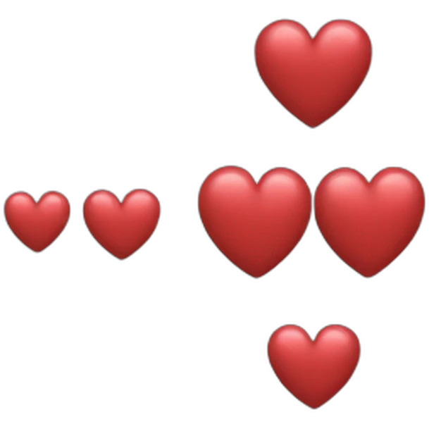 Three hearts emoji